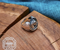 Sterling Silver Horse Ring. Handmade Lucky Horseshoe Jewelry.