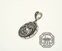 House Targaryen Pendant, Game of Thrones Pendant, Daenerys Targaryen Necklace, Sterling Silver Pendant, Dragon Necklace