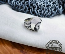 Sterling Silver Salvador Dali Ring. Hooded Design with Bandolier.