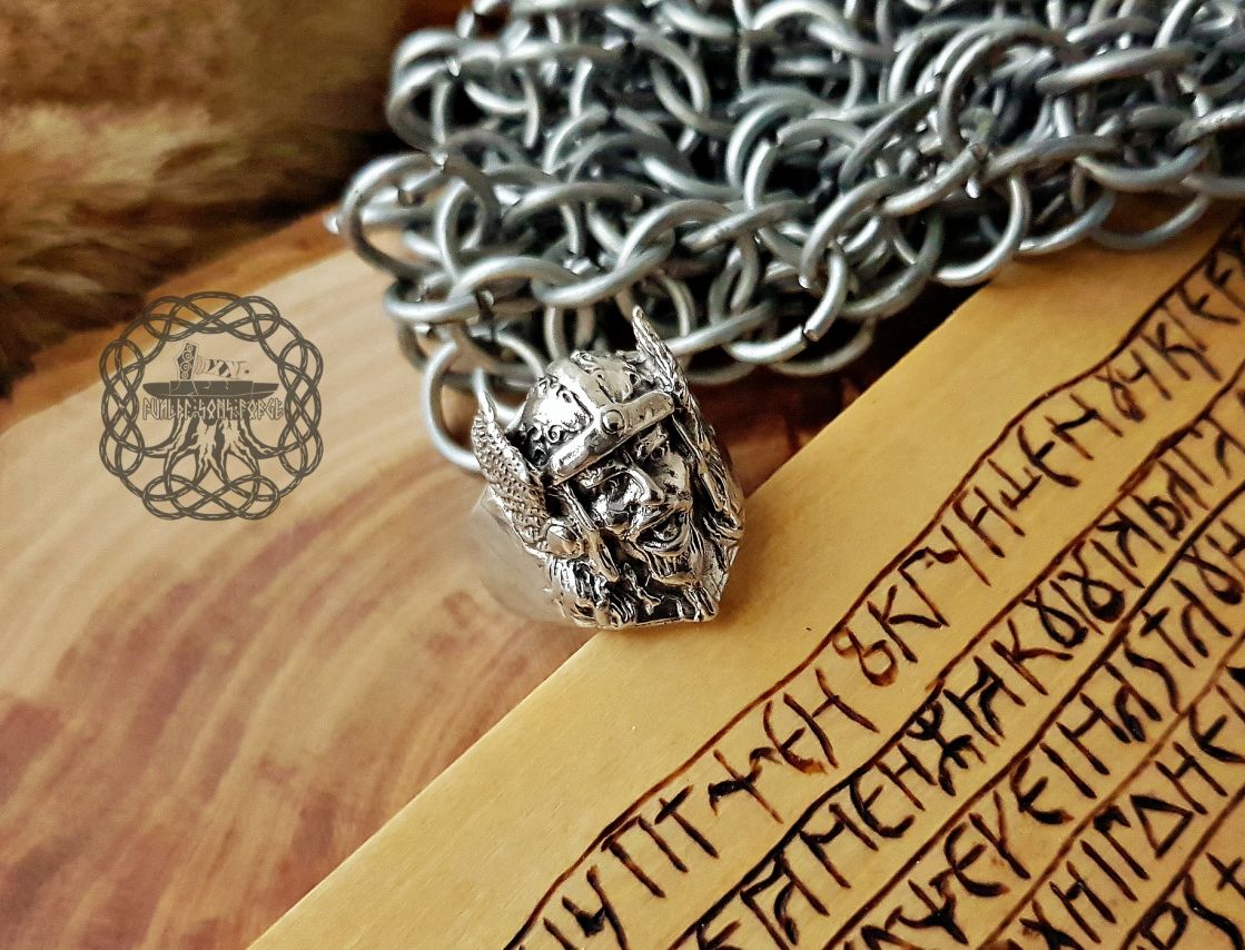Thor Ring Viking Helmet Ring Viking Ring Sterling Silver Ring Viking Jewelry Norse Ring Scandinavian Ring