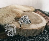 Handmade Sterling Silver Masonic Skull Ring. Freemason Biker Jewelry.