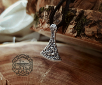 Handmade Sterling Silver Viking Axe Pendant. Mammen Style Necklace.