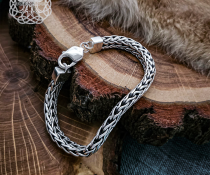 Sterling Silver Viking Arm Ring. Handmade Norse Bracelet.