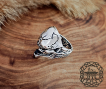 Handmade Sterling Silver Venom Ring. Superhero Cosplay Jewelry.