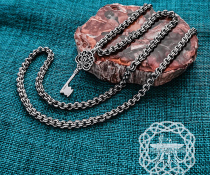 Sterling Silver Key Pendant. Handmade Elegant Charm Necklace.