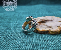 Handcrafted Sterling Silver Viking Longship Ring. Norse Drakkar Jewelry.