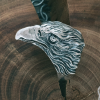 Handmade Sterling Silver Eagle Ring. Viking Animal Jewelry.
