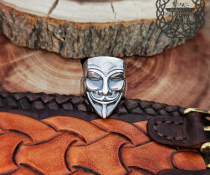 Sterling Silver V for Vendetta Ring. Handmade Mask-Inspired Jewelry.