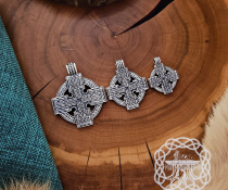Handmade Sterling Silver Celtic Cross Pendant. Artisan Norse Jewelry.