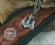 Raven & Wolf Thor Hammer Pendant. Sterling Silver Mjolnir Necklace.
