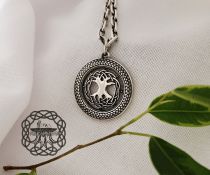 Handmade Sterling Silver Yggdrasil Pendant. Norse Viking Necklace.