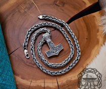 Sterling Silver Filigree Viking Chain. Authentic Handmade Norse Jewelry Necklace.