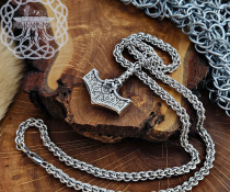Handmade Sterling Silver Viking Chain. Authentic Norse Necklace.
