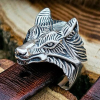 Sterling Silver Viking Wolf Ring. Artisan Norse Jewelry.