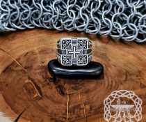 Sterling Silver Cross Statement Ring. Gothic Knight Jewelry.