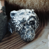 Handmade Sterling Silver Viking Berserker Ring. Norse Bear Jewelry.