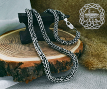 Handmade Sterling Silver Viking Chain Necklace