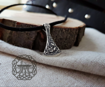 Handmade Sterling Silver Viking Axe Pendant. Mammen Style Necklace.