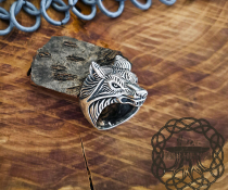 Sterling Silver Viking Wolf Ring. Artisan Norse Jewelry.