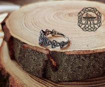 Handmade Sterling Silver Celtic Knot Ring. Triskele Artisan Design.