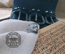 Handmade Sterling Silver Bear Ring. Viking Biker Animal Jewelry.