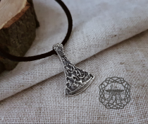 Handmade Sterling Silver Viking Axe Pendant. Mammen Style Necklace.