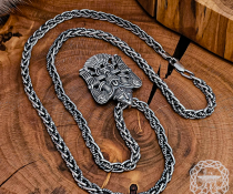 Handmade Sterling Silver Winged Man Pendant. Viking Replica Necklace.
