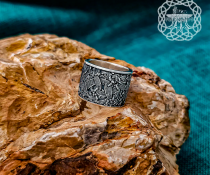 Mammen Style Sterling Silver Viking Ring. Cammin Casket Design.