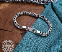 Sterling Silver Viking Arm Ring. Handmade Norse Bracelet.