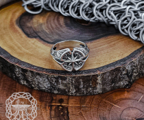 Sterling Silver Wind Rose Signet Ring. Handmade Compass Jewelry.