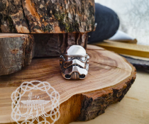 Handmade Sterling Silver Stormtrooper Ring. Star Wars Inspired Jewelry.