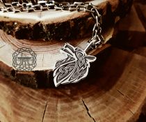 Handmade Sterling Silver Celtic Wolf Necklace. Detailed Animal Design.