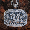 Sterling Silver Viking Longship Pendant. Handmade Drakkar Necklace.