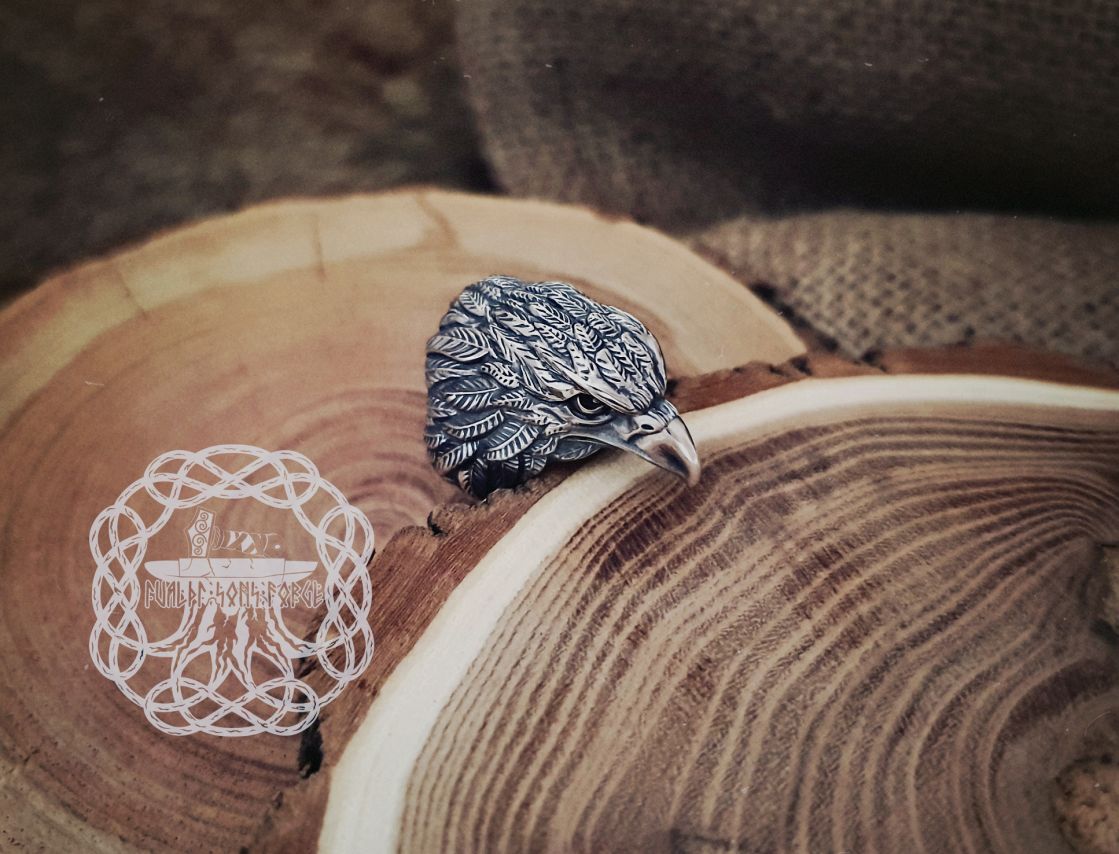 Handcrafted Sterling Silver Eagle Ring. Unique Animal Jewelry.