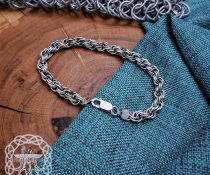 Sterling Silver Norse Bracelet. Handcrafted Viking Jewelry.
