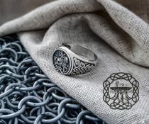 Handmade Sterling Silver Saint George Ring. Dragon Slayer Design.