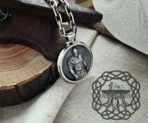 Handmade Sterling Silver Kratos Pendant. God of War Necklace.