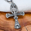 Handmade Sterling Silver Ankh Pendant. Egyptian Cross Necklace.
