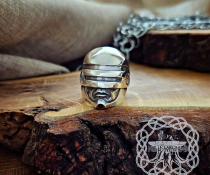 Robocop Sterling Silver Ring. Handmade Heroic Design.