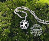 Sterling Silver Yggdrasil Necklace. Norse Viking Pendant.