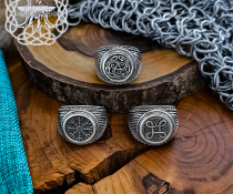 Sterling Silver Raven Knot Ring. Artisan Handmade Viking Design.