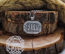 Sterling Silver Viking Longship Pendant. Handmade Drakkar Necklace.