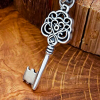 Sterling Silver Key Pendant. Handmade Elegant Charm Necklace.