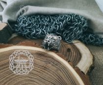 Handmade Sterling Silver Bear Ring. Viking Biker Animal Jewelry.