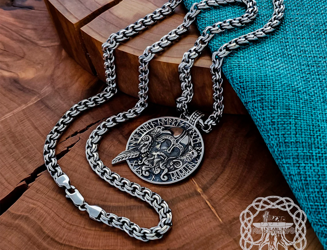 Handmade Sterling Silver Bismark Chain