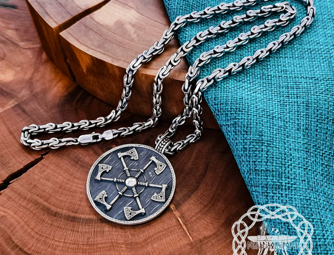 Stylized Sterling Silver Anchor Chain Necklace