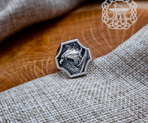 Sterling Silver Eagle Signet Ring. Handmade Animal Jewelry.