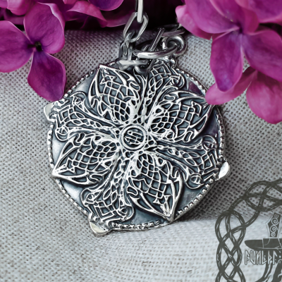 Handmade Sterling Silver Celtic Flower Pendant