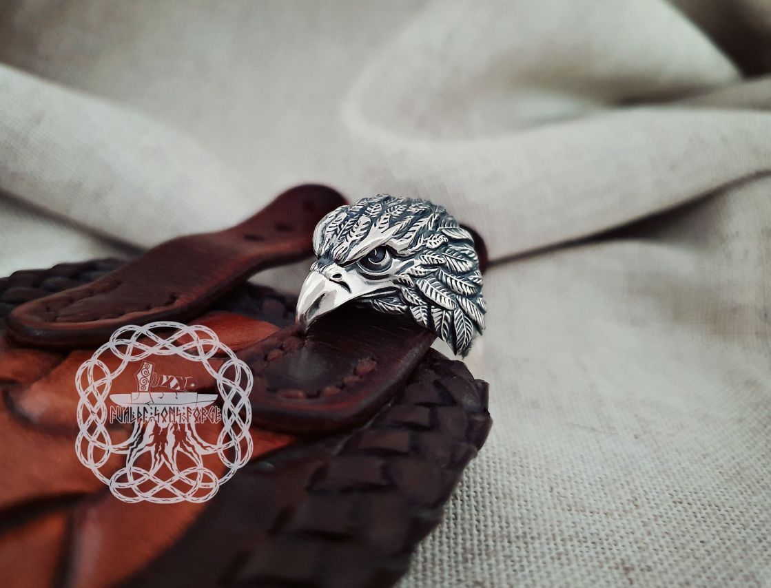 Handcrafted Sterling Silver Eagle Ring. Unique Animal Jewelry.