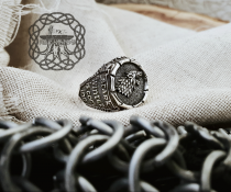 House Stark Ring, Game of Thrones Jewelry, Game of Thrones Ring, Sterling Silver Wolf Ring, House Stark Winter is Coming Ring